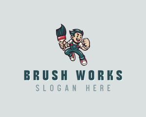 Painter Brush Handyman logo design