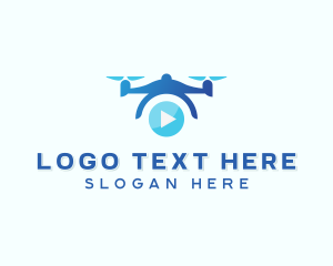 Drone Video Play Button Logo