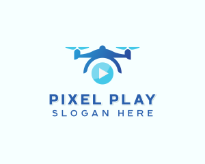 Drone Video Play Button logo