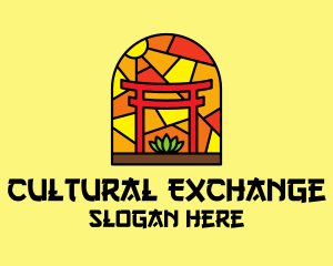 Stained Glass Shinto Shrine  logo