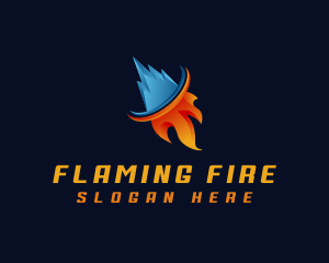 Fire Ice Element logo design