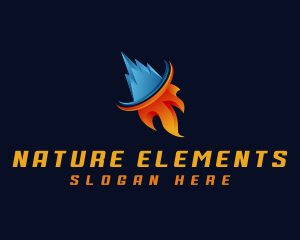 Fire Ice Element logo design