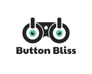 Binocular Power Button logo design