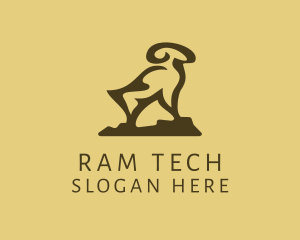 Goat Ram Animal logo