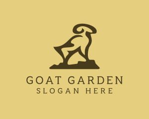 Goat Ram Animal logo design