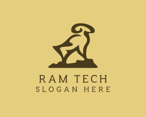 Goat Ram Animal logo design