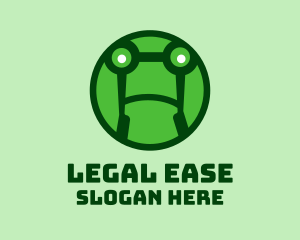 Round Green Frog  logo