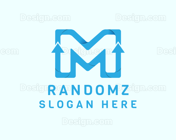 3D Growth Letter M Logo