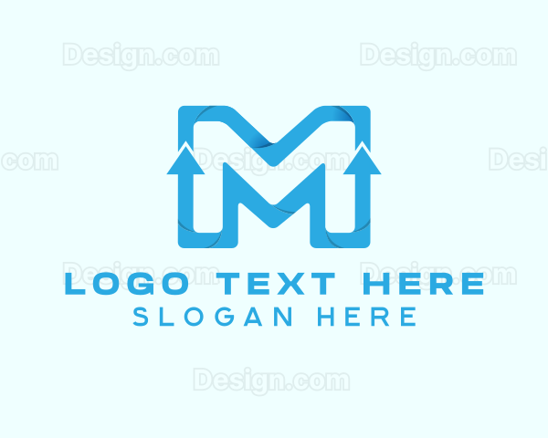 3D Growth Letter M Logo