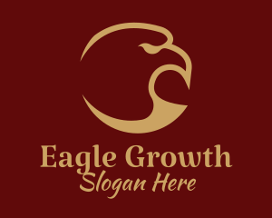 Gold Eagle Head  logo design