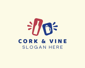 Wine Beer Bar logo design