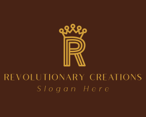 Royalty Crown Letter R logo design