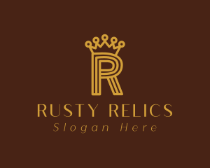 Royalty Crown Letter R logo design