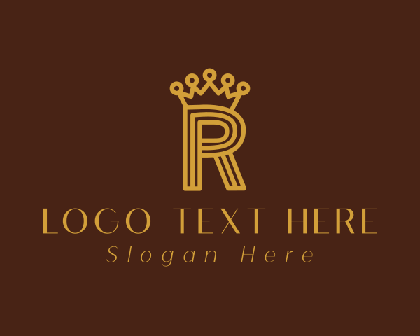 Royalty Crown Letter R logo