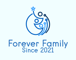 Family Line Art logo design