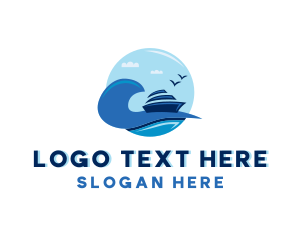 Travel Cruise Ship Seafaring logo