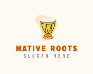 Djembe African Drummer logo design