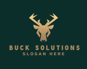 Golden Forest Stag  logo design