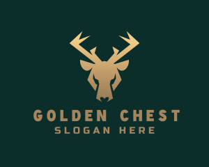 Golden Forest Stag  logo design