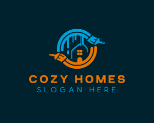 Painting Home Renovation logo design