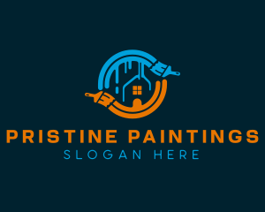 Painting Home Renovation logo design