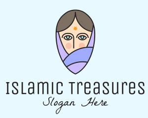 Hijab Muslim Woman  logo design