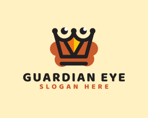 Owl Eyes Crown  logo design