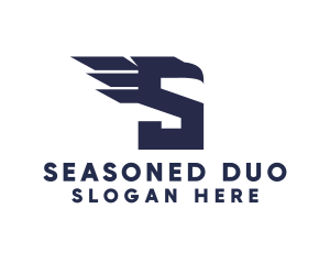 Modern Wing Eagle Letter S logo design