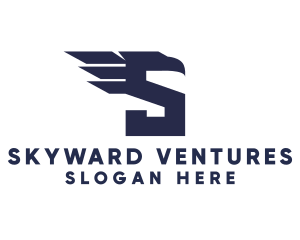 Modern Wing Eagle Letter S logo design