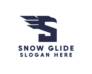 Modern Wing Eagle Letter S logo design