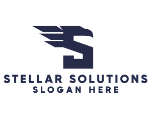 Modern Wing Eagle Letter S logo design