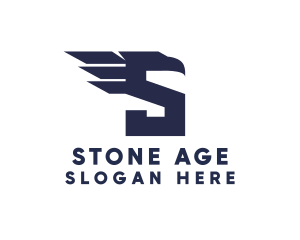 Modern Wing Eagle Letter S logo design