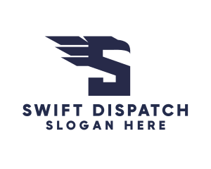 Modern Wing Eagle Letter S logo design