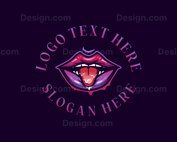 Lips Seductive Tongue Logo