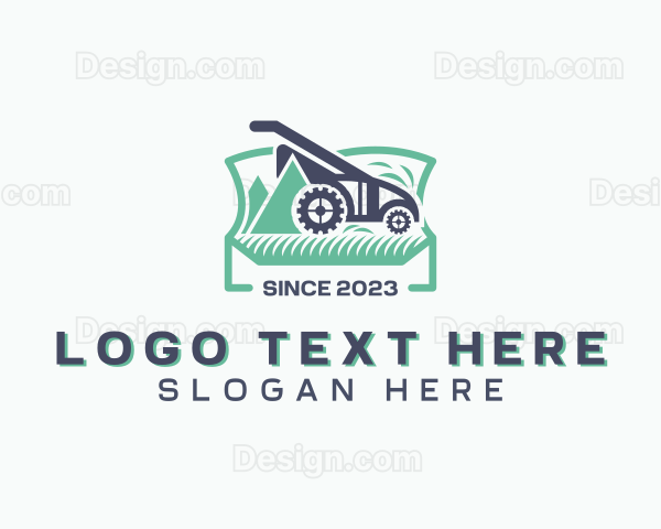 Lawn Mower Landscaping Logo