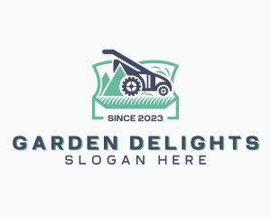 Lawn Mower Landscaping logo design