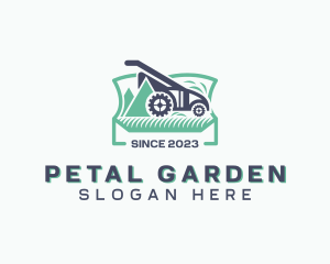 Lawn Mower Landscaping logo design