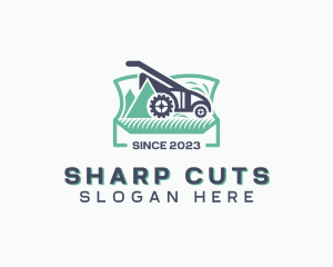 Lawn Mower Landscaping logo design