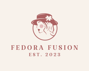Feminine Fedora Hat logo