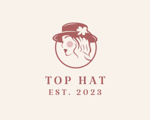 Feminine Fedora Hat logo design