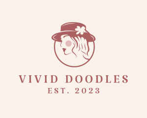 Feminine Fedora Hat logo design