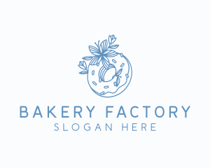 Floral Donut Bakery logo design