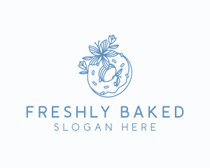 Floral Donut Bakery logo design