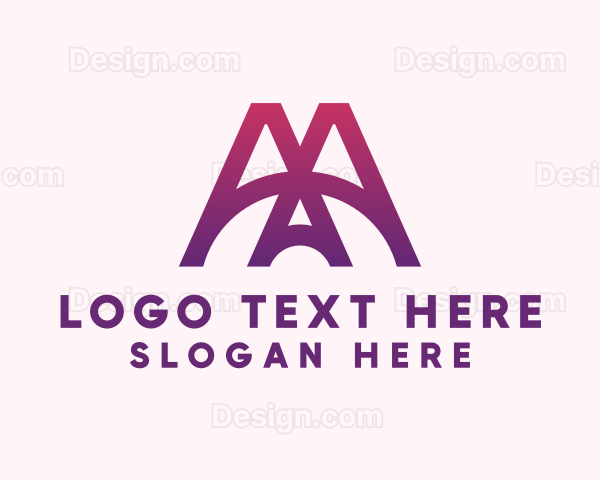 Professional Business Firm Letter AA Logo