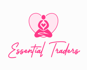 Human Heart Yoga logo design