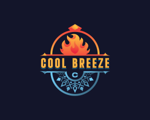 Fire Snowflake Cooling logo design