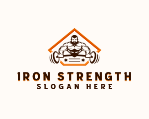 Fitness Man Weightlifter logo