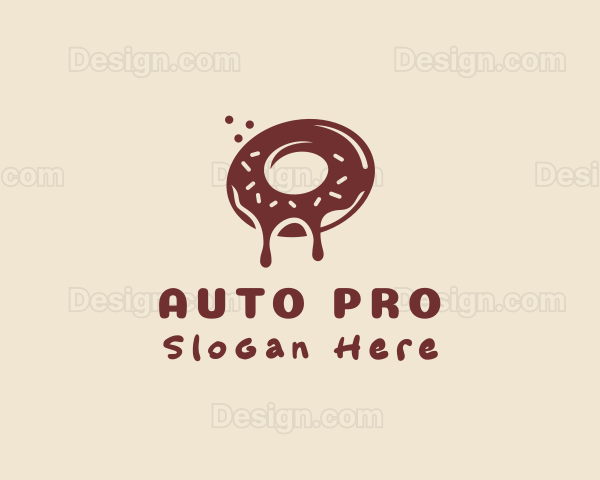 Brown Donut Snack Logo