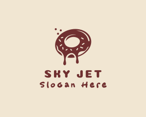 Brown Donut Snack  Logo