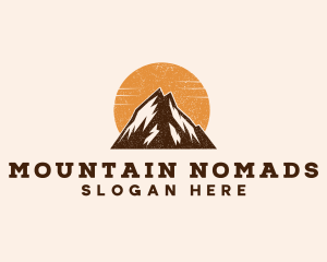 Nature Mountain Hiking logo design